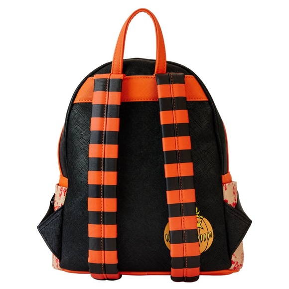 Loungefly Trick 'R Treat Sam Cosplay Pumpkin Halloween Mini Backpack - Picture 3 of 6